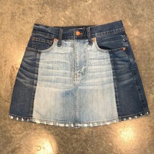 Madewell Patch Denim Skirt